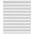 vidaXL Zebra roleta svetlosivá 130x150cm šírka látky 125,9cm polyester