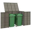 vidaXL Kôš na odpadky 2 ks Sivá 130 x 80 x 115 cm Polyetylén