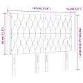 vidaXL Čelo postele s LED zelené 147x16x118/128 cm látka