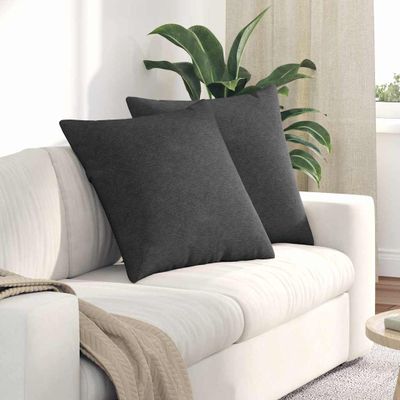 vidaXL Vankúše na pohovku 2 pcs Tmavo šedá 60 x 60 cm