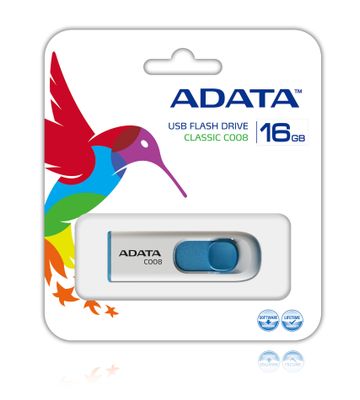 ADATA C008 USB kľúč 16GB (AC008-16G-RWE ADATA) biela/modrá
