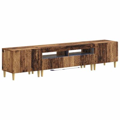 vidaXL 5-dielny LED TV kabinet Staré drevo Kompozitné drevo