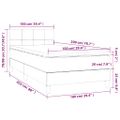 vidaXL Posteľný rám boxspring s matracom čierny 100x200 cm zamat