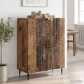 vidaXL Servírovacia skriňa Staré drevo 66 x 34,5 x 89,5 cm