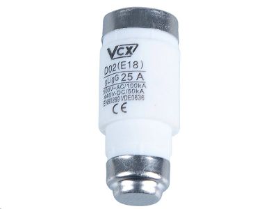 Pojistková vložka VCX / D02 / 40A / 500V / AC gC/gL