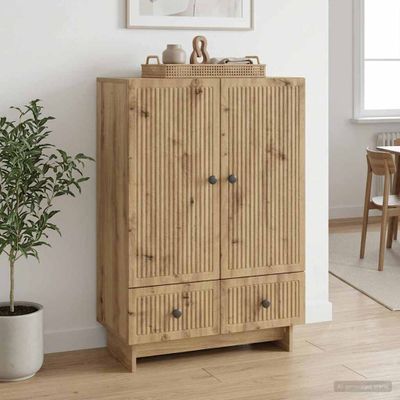 vidaXL Servírovacia skriňa Remeselný Dub 66 x 34,5 x 95 cm