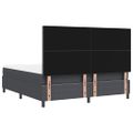 vidaXL LED box s pružinami Tmavo šedá a biela 180 x 200 cm