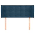 vidaXL Čelo postele so záhybmi tmavomodrá 103x23x78/88 cm zamat