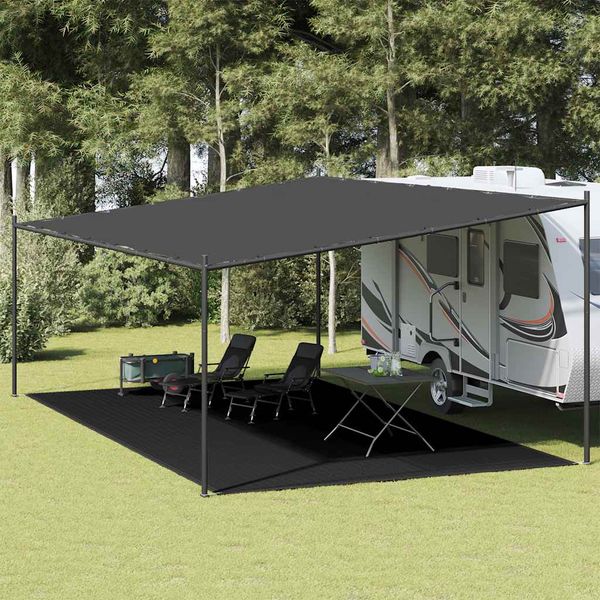vidaXL Koberec do stanu 400x700 cm čierny HDPE
