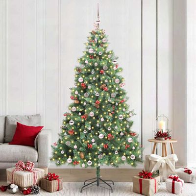 vidaXL Umelý vianočný stromček Zelená 240 cm PVC a kov