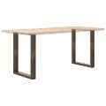 vidaXL Nohy k jedálenskému stolu v tvare U, 2 ks, prírodná oceľ, 70 x (72-73) cm, oceľ
