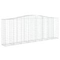 vidaXL Oblúkové gabionové koše 10 ks 400x50x140/160 cm pozink. železo