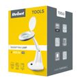 Stolová lampa s lupou REBEL NAR0460-2 5D 6W 60-LED do dielne Stolní lampa s lupou REBEL NAR0460-2 5D 6W 60-LED do dílny