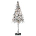 vidaXL Vianočný stromček s 150 LED-i Biela 150 cm PE a oceľ