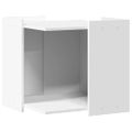vidaXL Uzavretý box na stelivo, biely 53x53x51 cm, kompozitné drevo