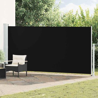 vidaXL Zaťahovacia bočná markíza na terasu 180x514 cm čierna
