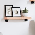 vidaXL Nástenná polica 40x10x4 cm neošetrený dubový masív