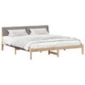 vidaXL Rám postele Hnedá a taupe 180 x 200 cm Borovicový masív