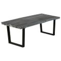 vidaXL Konferenčný stolík z masívneho dreva mindi 102x56x41 cm sivý