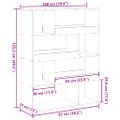 vidaXL Deliaca stena betónová sivá 100x33x125,5 cm kompozitné drevo