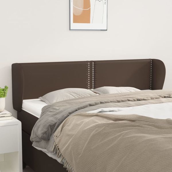 vidaXL Čelo postele so záhybmi hnedé 147x23x78/88 cm umelá koža