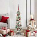 vidaXL Umelý vianočný stromček Biela 120 cm PVC, kov a plast