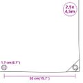 vidaXL Celta biela 2,5x4,5 m 650 g/m²