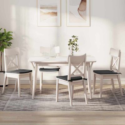 vidaXL Vankúše na sedenie 4 pcs Tmavo šedá 40 x 40 x 3 cm