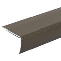 vidaXL Schodové hrany 10 ks Hnedá 67 x 3.5 x 3 cm Hliník