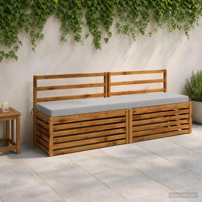 vidaXL Vankúš na lavičku SOEST 100% polyester Sivá 170 x 40 x 8 cm