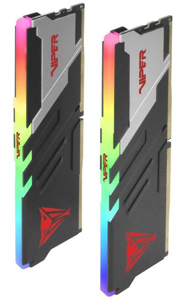 PATRIOT VIPER VENOM RGB 32GB DDR5 6000MHz / DIMM / CL40 / 1,1V / Kit 2x 16GB Operacní pamet, DDR5, 32GB (2x 16GB kit), 6000MHz, CL40, RGB LED podsvícení, s chladicem, cerno-šedá