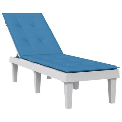 vidaXL Vankúš na lehátko modrá melanž (75+105) x 50 x 4 cm látka