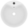 vidaXL Luxusné umývadlo, prepad, matné biele 36x13 cm, keramika