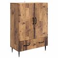 vidaXL Servírovacia skriňa so zásuvkou Staré drevo 66 x 34,5 x 95 cm