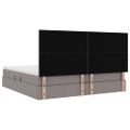 vidaXL Postel s úložným prostorem a matrací Sivohnedá 200 x 200 cm