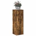 vidaXL Stojan na rastliny dymový dub 33x33x100 cm kompozitné drevo