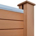 vidaXL Záhradné plotové panely 2 ks, WPC 361 cm, hnedé