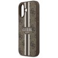 Guess 4G Printed Stripes MagSafe puzdro pre iPhone 17 hnedé
