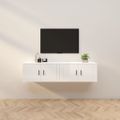 vidaXL Nástenné TV skrinky 2 ks lesklé biele 80x34,5x40 cm