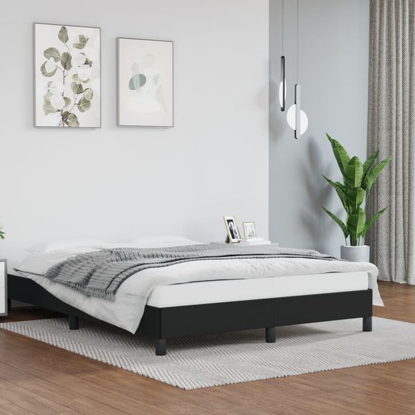 vidaXL Posteľný rám čierny 140x190 cm umelá koža