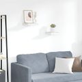 vidaXL Plávajúce nástenné police 2 ks dub a biele 23x23,5x3,8 cm MDF