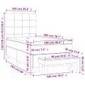 vidaXL Boxspring posteľ s matracom modrá 100x200 cm látka