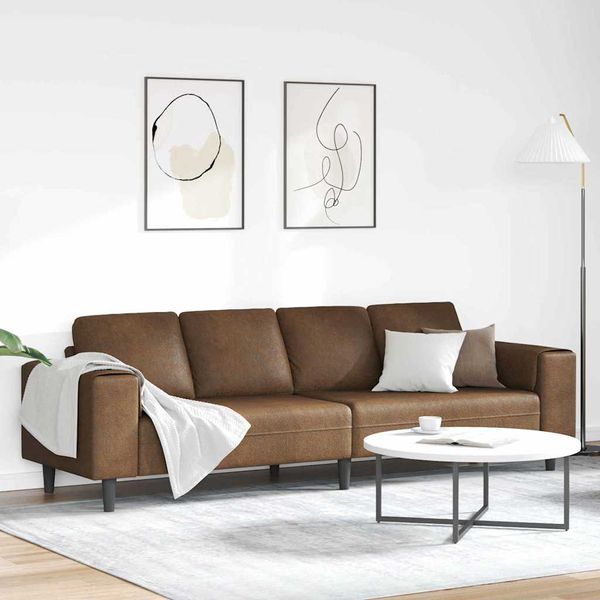 vidaXL Pohovka do obývačky Hnedá 250 x 77 x 76 cm