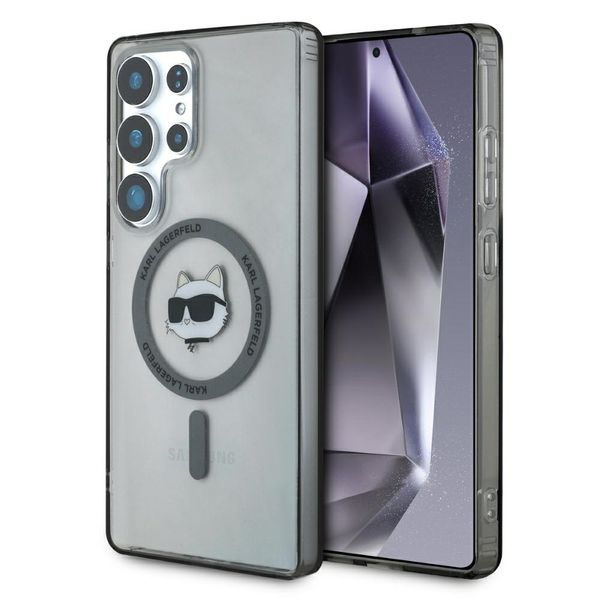 Puzdro Karl Lagerfeld HC Magnetic IML Metal Choupette Head pre Samsung Galaxy S25 Ultra čierna