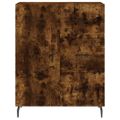 vidaXL Vysoká skrinka dymový dub 69,5x34x180 cm spracované drevo