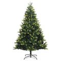 vidaXL Umelý vianočný stromček s kĺbmi 150 LED Zelená 120 cm PVC a PE