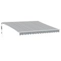 vidaXL Automaticky zaťahovacia markíza LED antracit a biela 400x350 cm