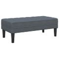 vidaXL lavička s vankúšom Tmavo šedá 113 x 57 x 39 cm Zamat