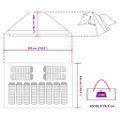 vidaXL Tipi stan 12-miestny Modrá taft