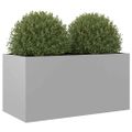 vidaXL Kvetináč strieborný 62x30x29 cm pozinkovaná oceľ